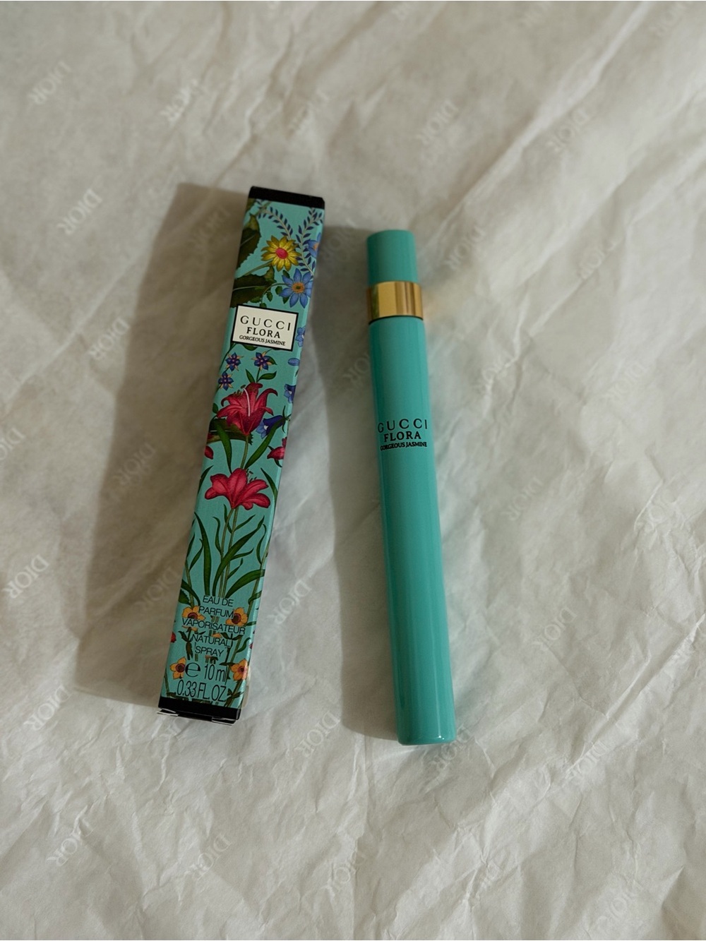 Gucci Flora Rollerball in Turquoise with Gold Accent